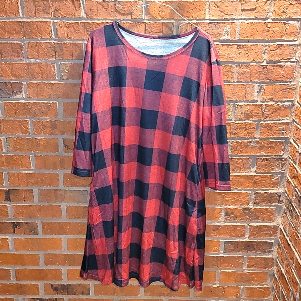 NWOT Buffalo Plaid Dress XXL
